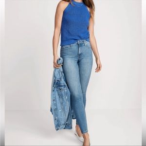 Only Navy high waisted jeans 10 Long